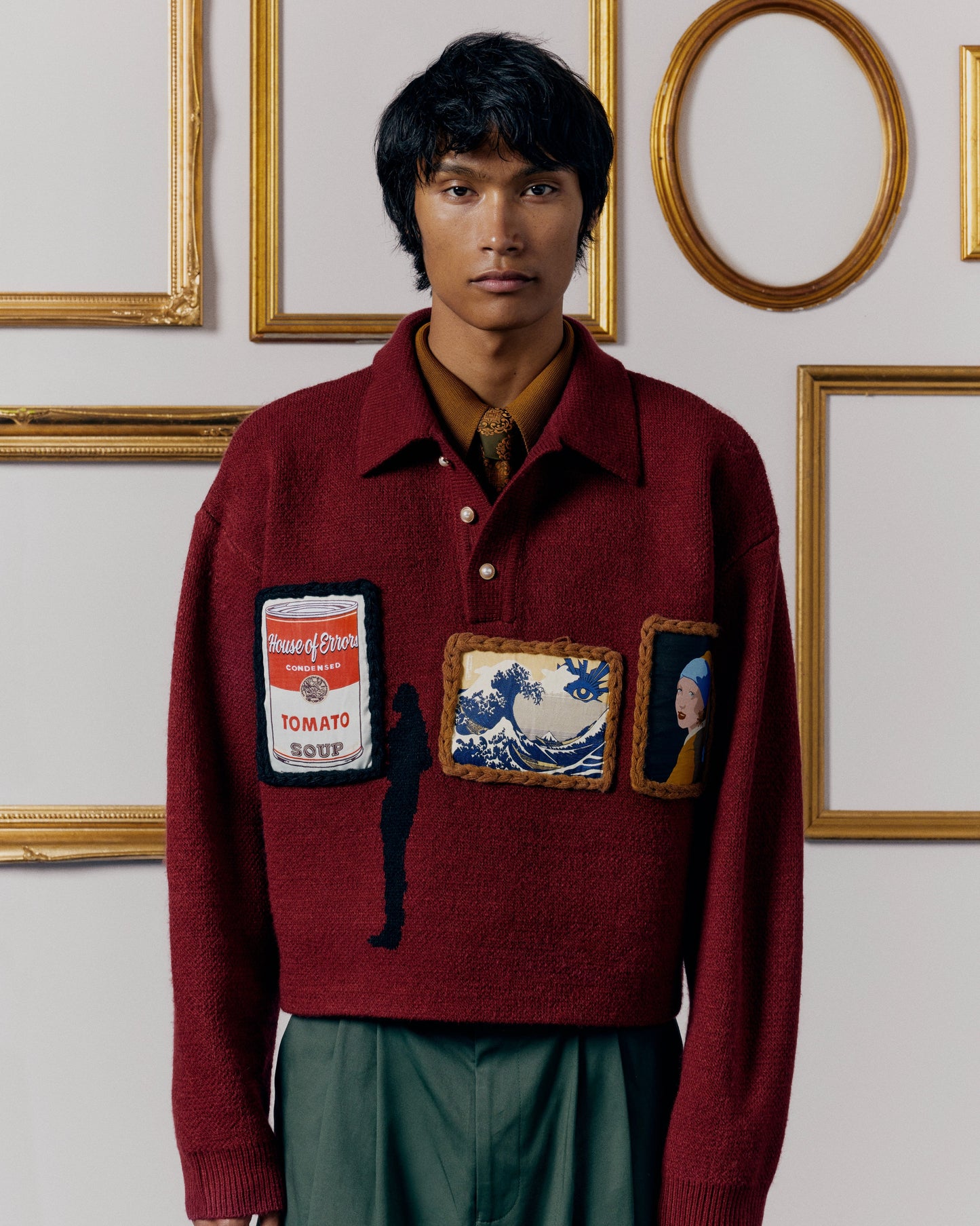 SUÉTER GALLERY KNIT BURGUNDY