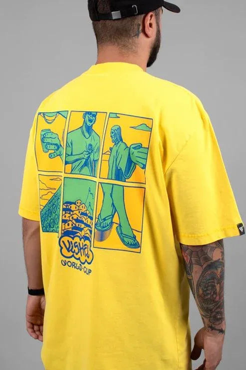 T-SHIRT RETRATOS DARK YELLOW