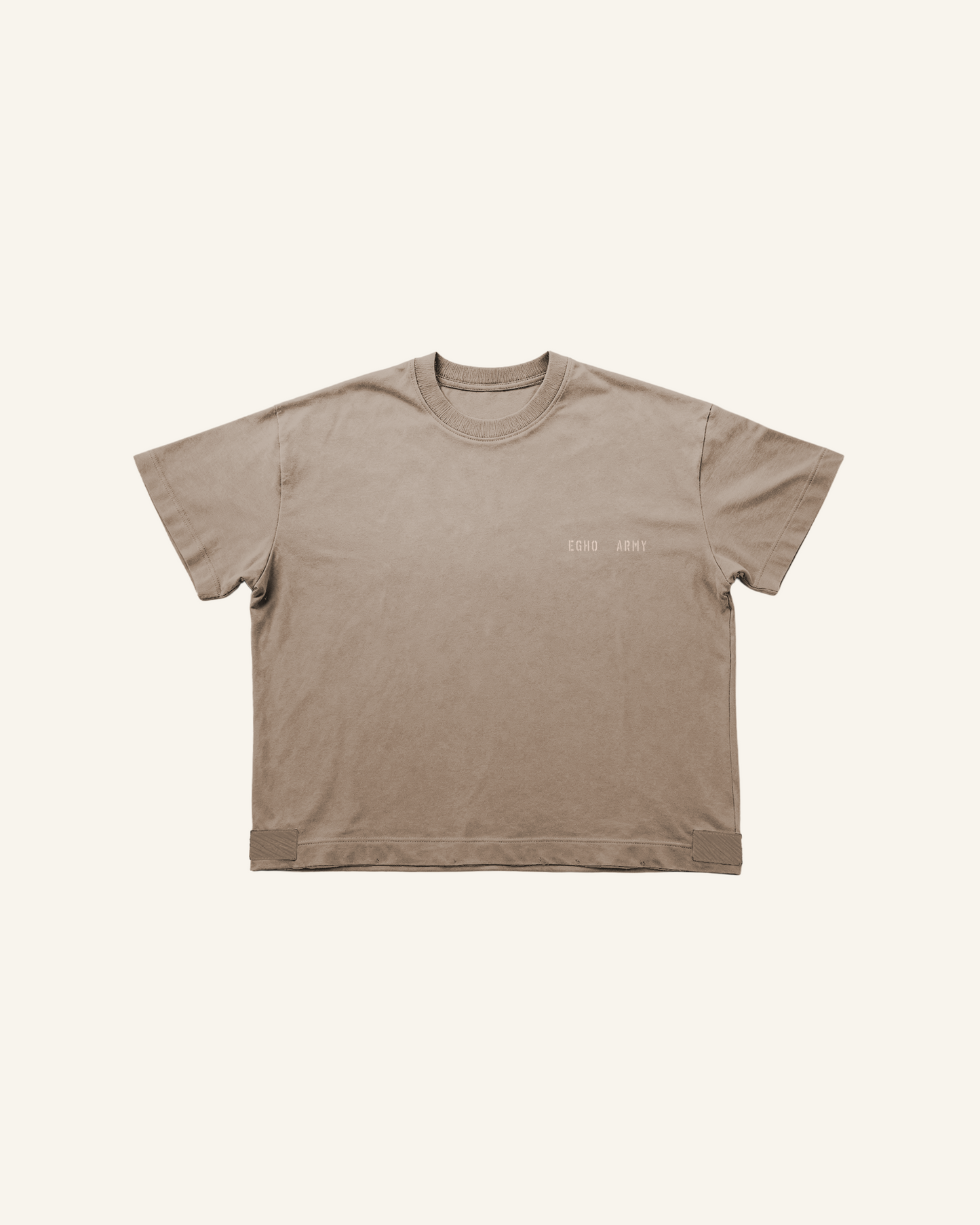 T-SHIRT UNF BOXED SAND