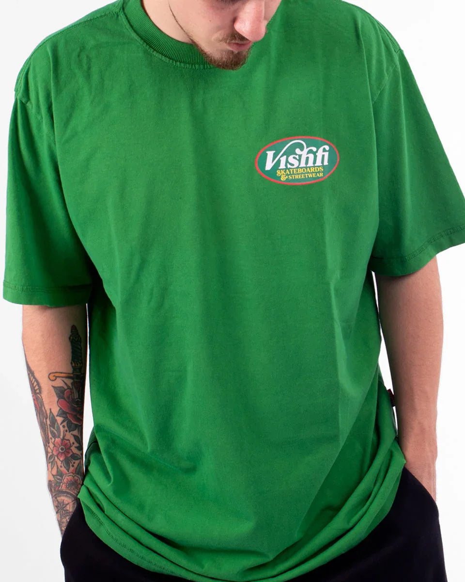 T-SHIRT VISH RETRO DARK GREEN