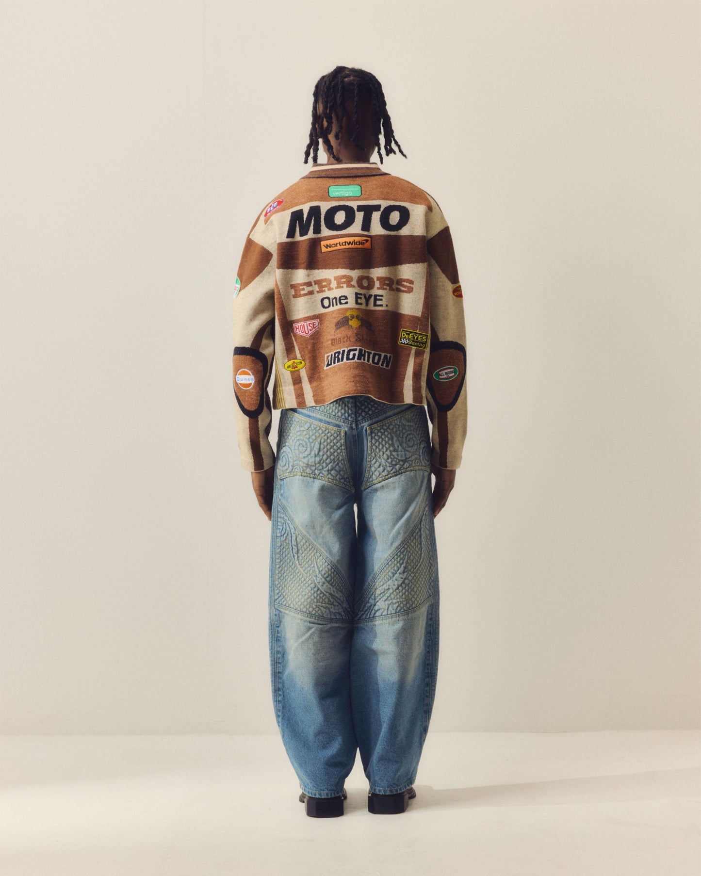 JAQUETA MOTO KNIT BROWN