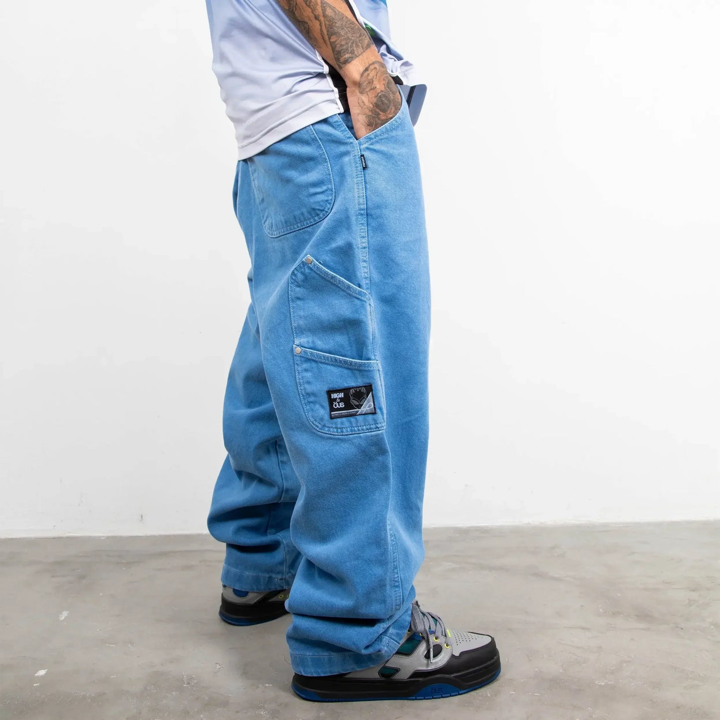 High & ÖUS Denin Baggy Stoned Blue