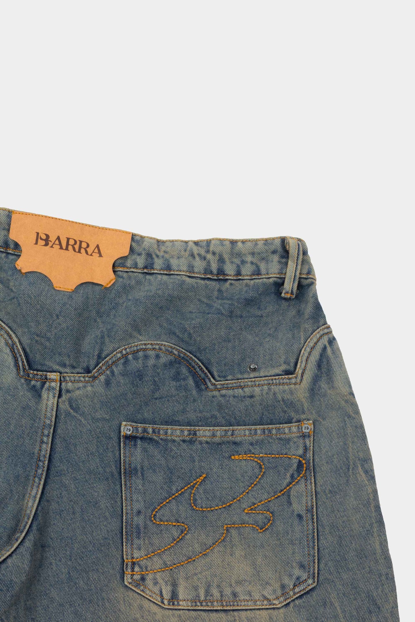 Calça Barra Crew Jeans Marmorizada (Blue)