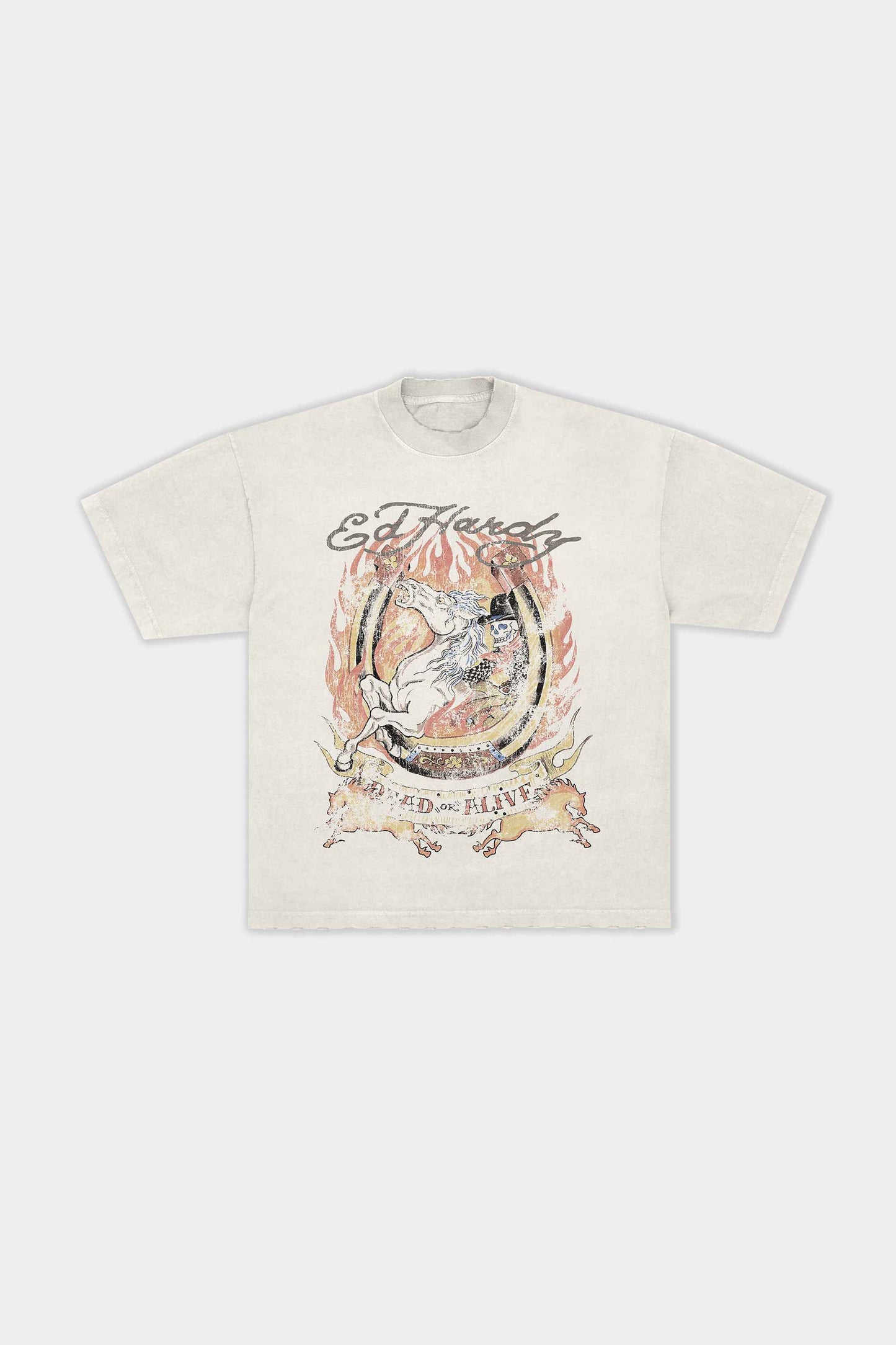 Camieta Ed Hardy x Matuê Horse (Off White)