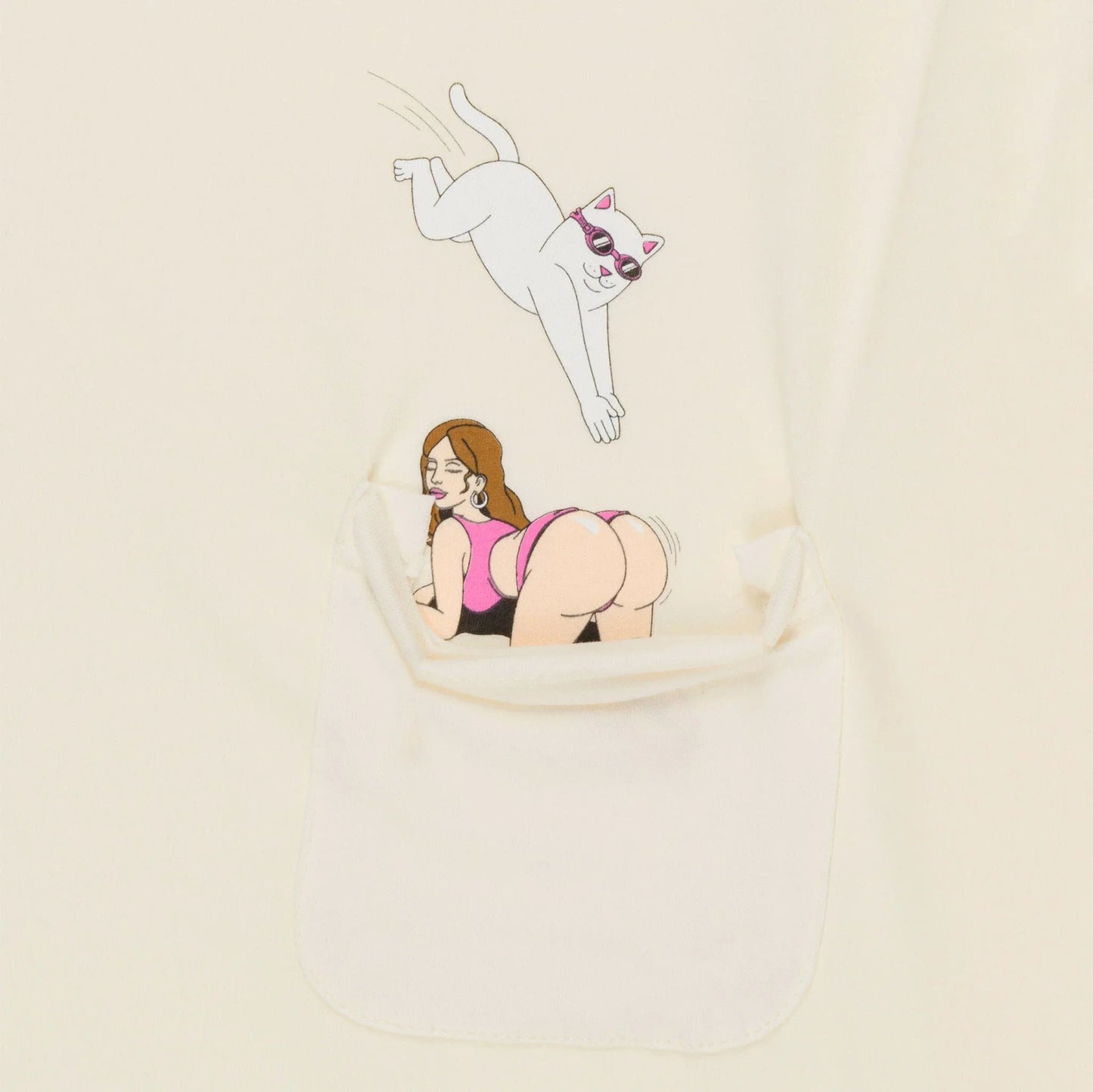 Jumpin In Pocket Tee (Natural) - Camiseta