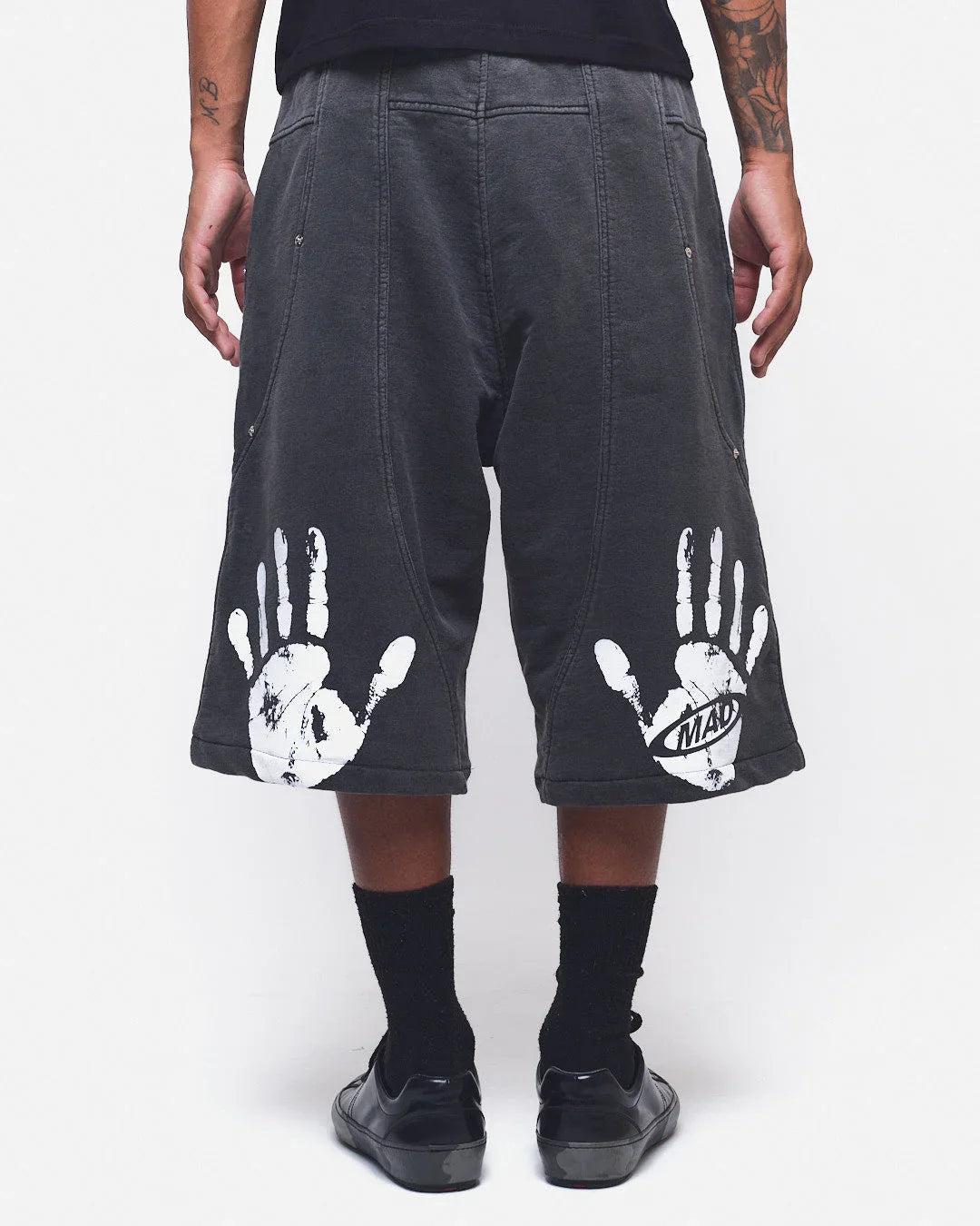 BERMUDA MOLETINHO DOUBLE HAND BLACK