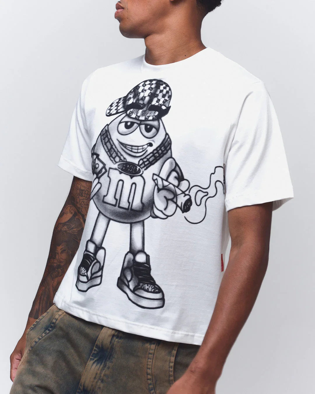 T-SHIRT SMOKED MAD ENCOUNTER OFF WHITE