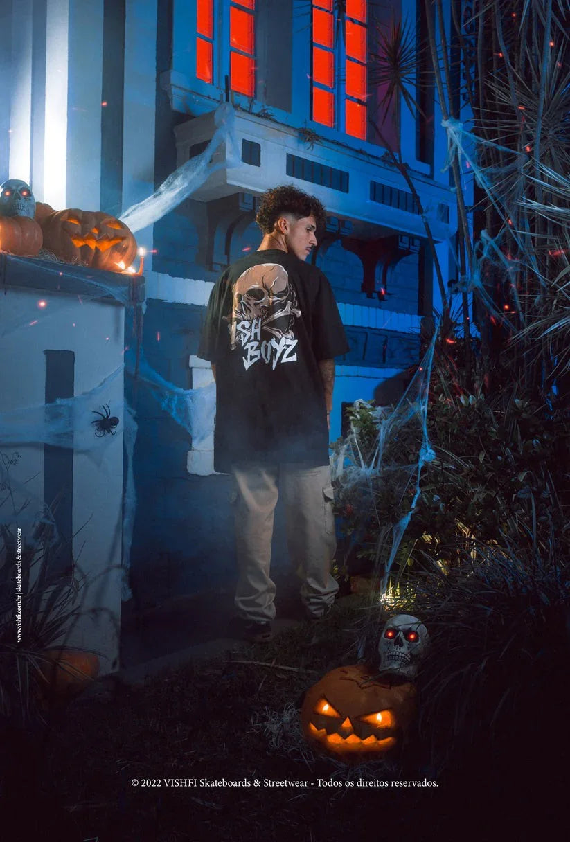 T-SHIRT VISHBOYZ SKULL BLACK