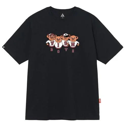 T-SHIRT VISHBOYZ BEAR BLACK