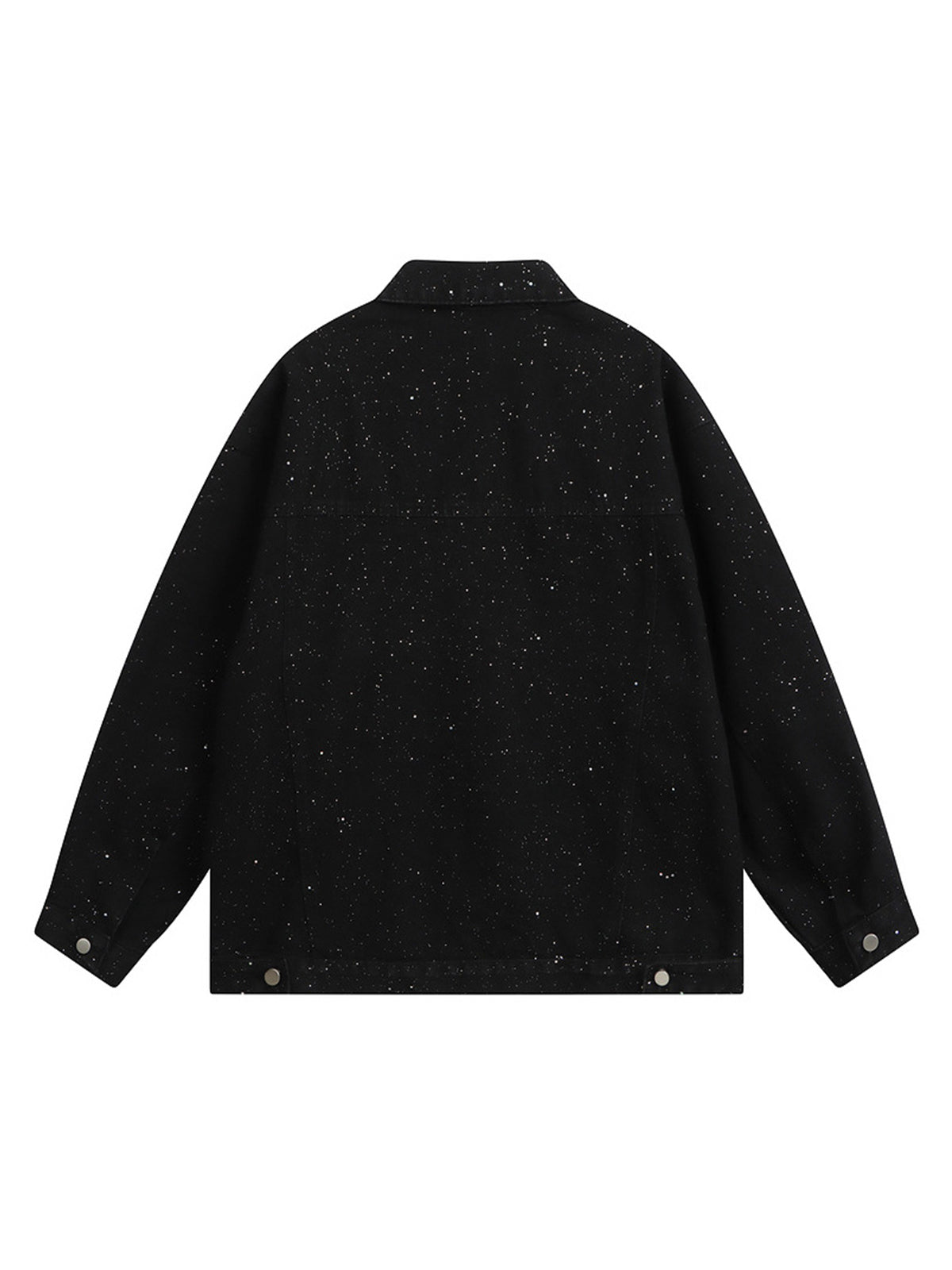 Distressed Sequin Design Denim Jacket