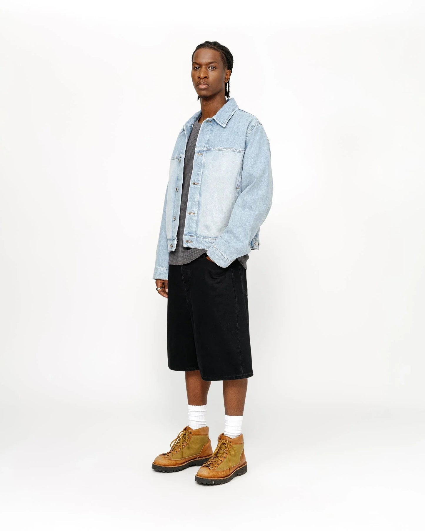 SHORTS OVERSIZED BLACK DENIM