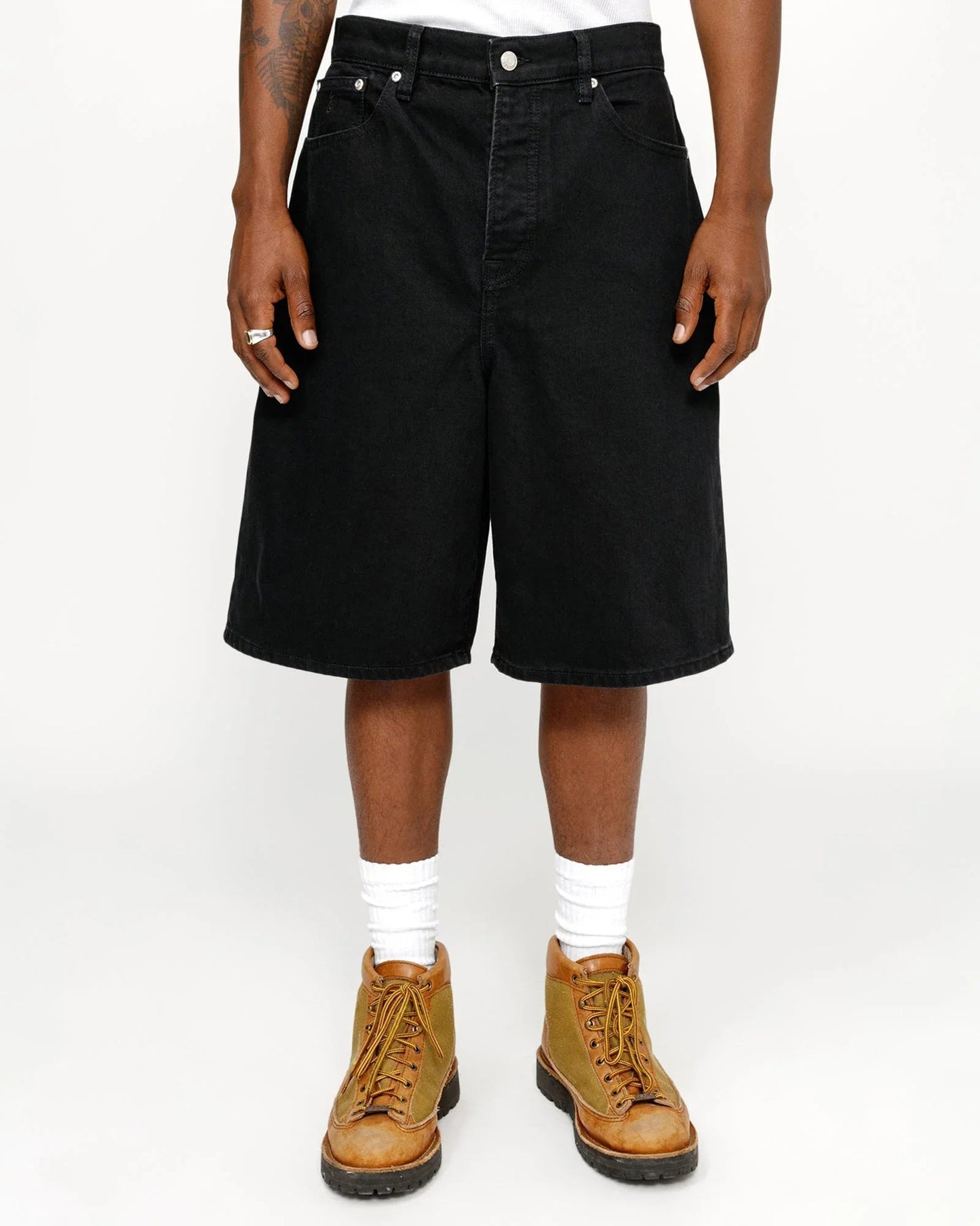 SHORTS OVERSIZED BLACK DENIM