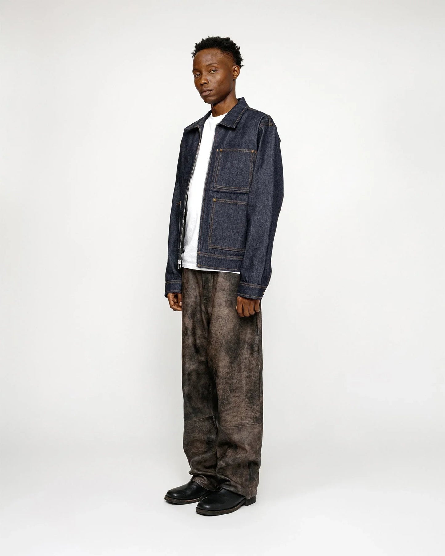 CALÇA BIG STONEWASHED LEATHER
