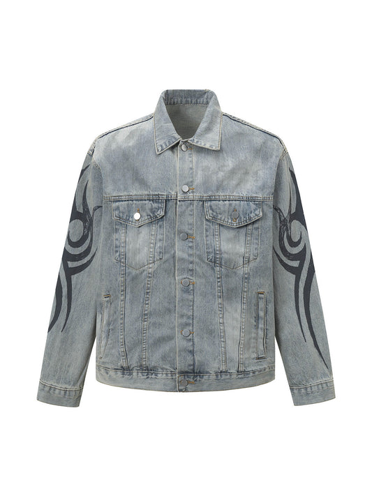 Jaqueta Retro Washed Totem Denim