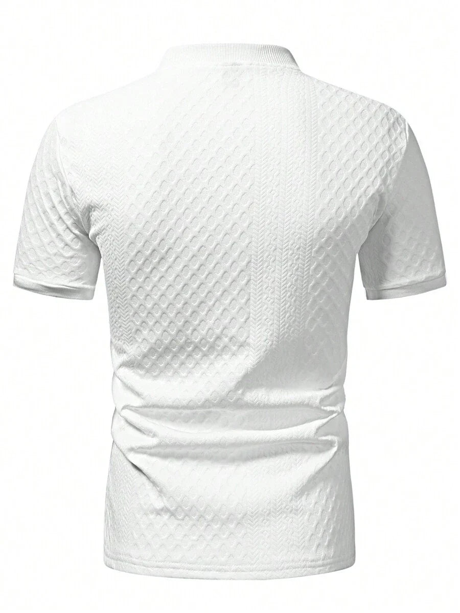 Camiseta Henley Diamond Texture