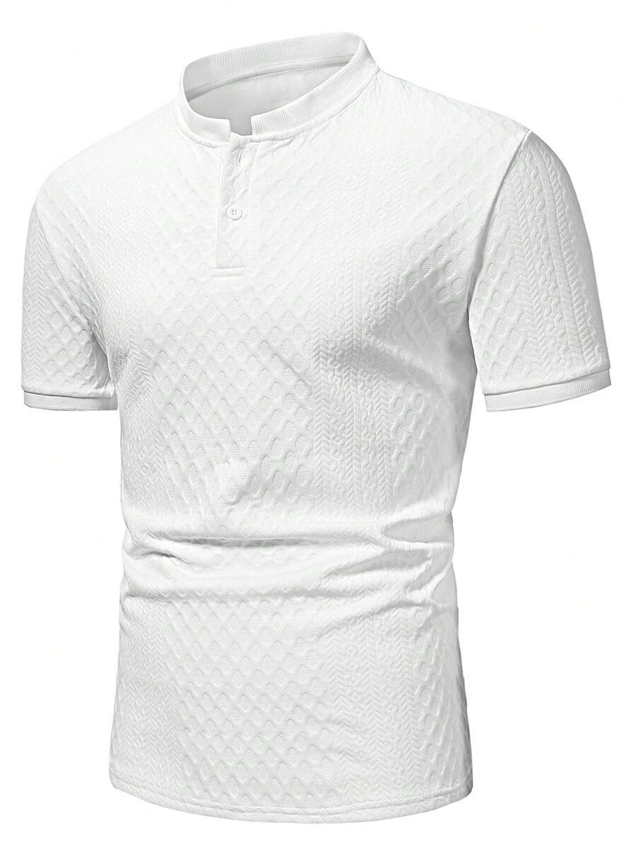 Camiseta Henley Diamond Texture