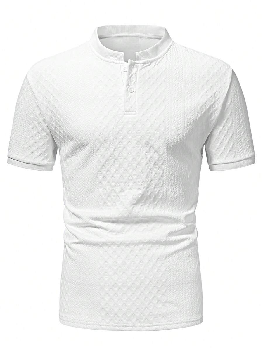 Camiseta Henley Diamond Texture