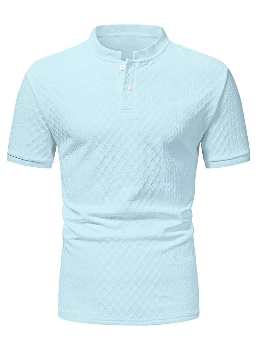 Camiseta Henley Diamond Texture