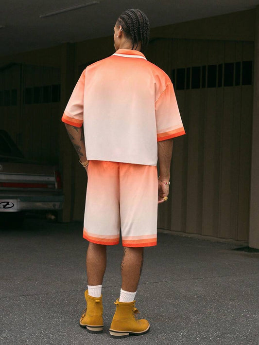 CONJUNTO STREETWEAR OVERSIZED MASCULINO DAMASCO STYNVO SUNSET STRIPE