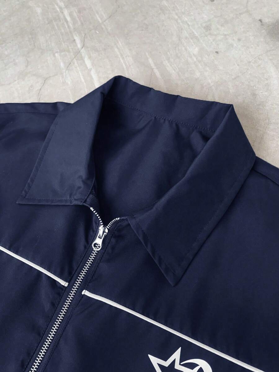 STYNVO 2 Peças/Conjunto Camisa de Manga Curta com Zíper Casual Masculina e Conjunto de Shorts com Cordão
