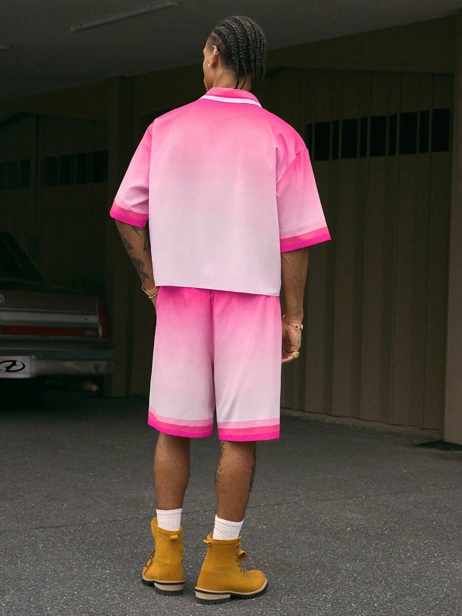 CONJUNTO STREETWEAR OVERSIZED MASCULINO DAMASCO STYNVO SUNSET STRIPE