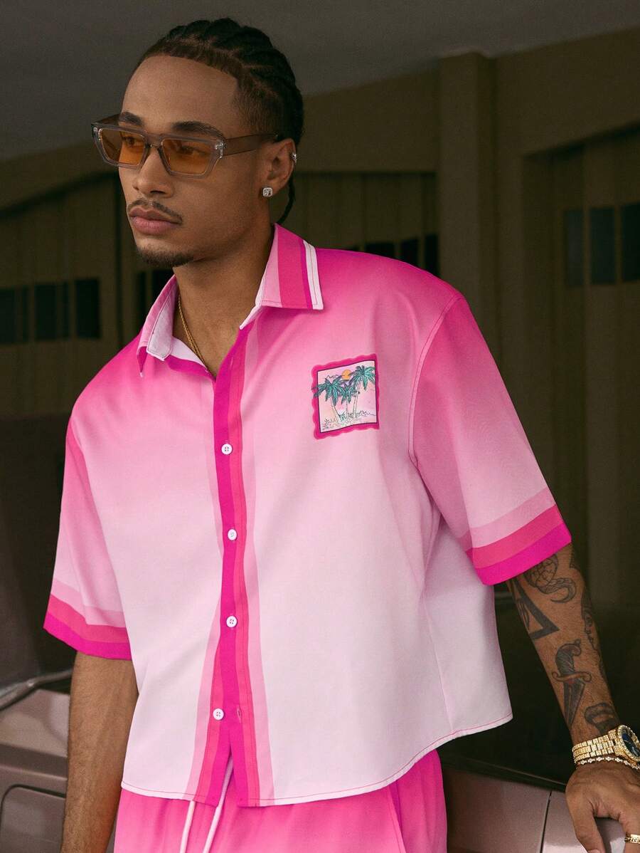 CONJUNTO STREETWEAR OVERSIZED MASCULINO DAMASCO STYNVO SUNSET STRIPE
