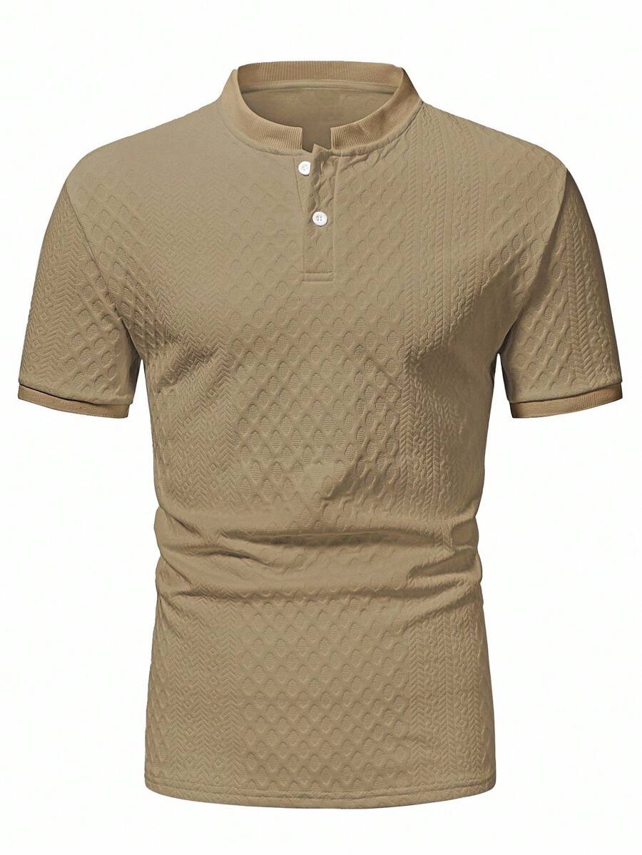 Camiseta Henley Diamond Texture
