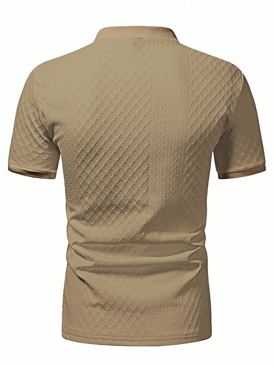 Camiseta Henley Diamond Texture