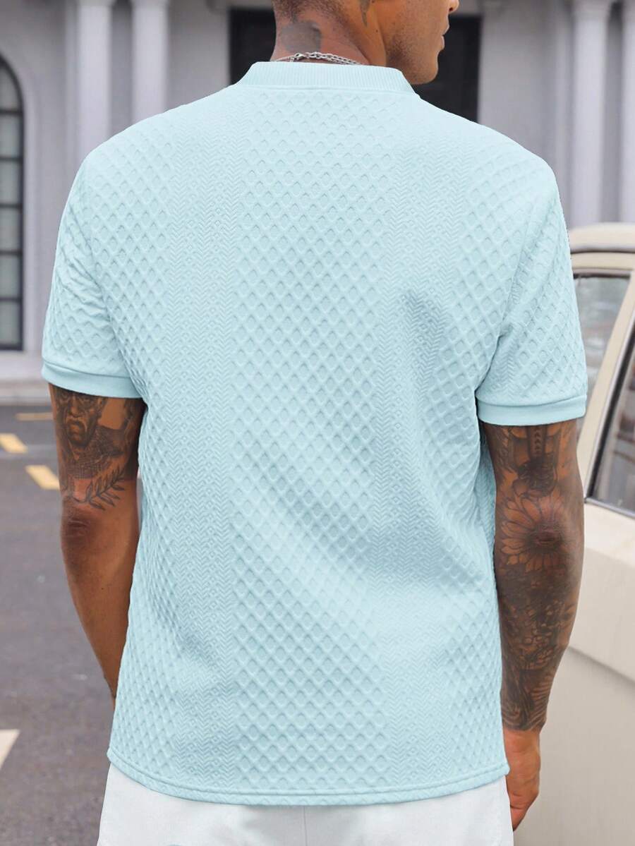 Camiseta Henley Diamond Texture