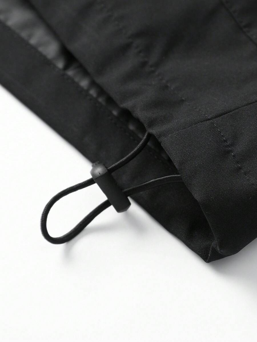 STYNVO Jaqueta Casual Versátil e Esportiva com Gola Alta para Homens, Estampa Gráfica Grande, Estilo de Casal Jovem, Bolsos Grandes, Jaqueta de Outono/Inverno