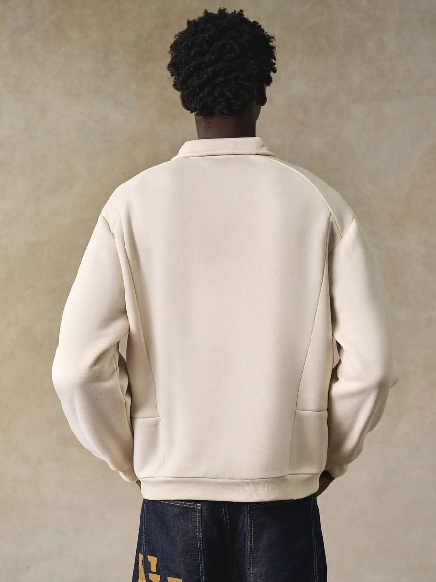 STYNVO Moletom Casual Masculino com Estampa de Letra Solta de Ombro Caído, Moletom Gráfico Cropped de Outono para Rua, Moletom Gráfico Streetwear