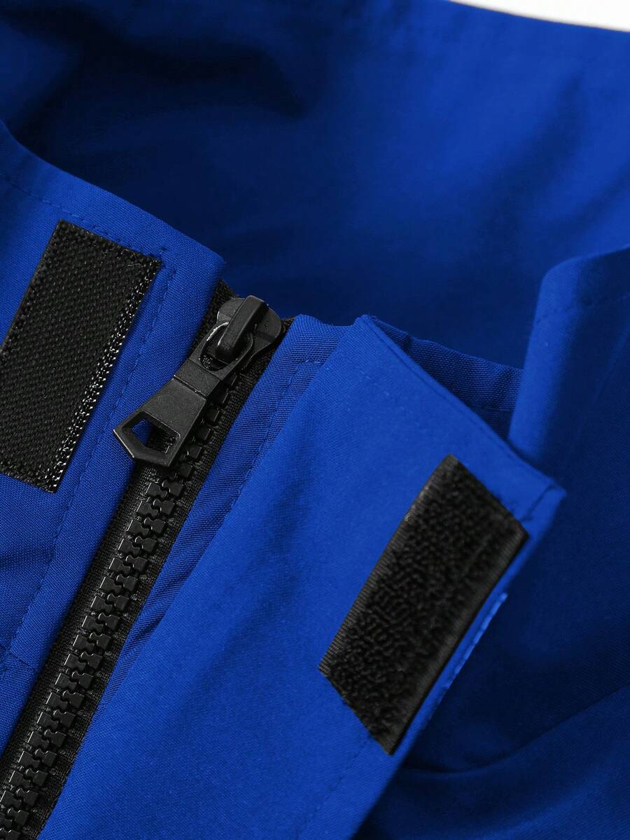 STYNVO Jaqueta Casual Versátil e Esportiva com Gola Alta para Homens, Estampa Gráfica Grande, Estilo de Casal Jovem, Bolsos Grandes, Jaqueta de Outono/Inverno