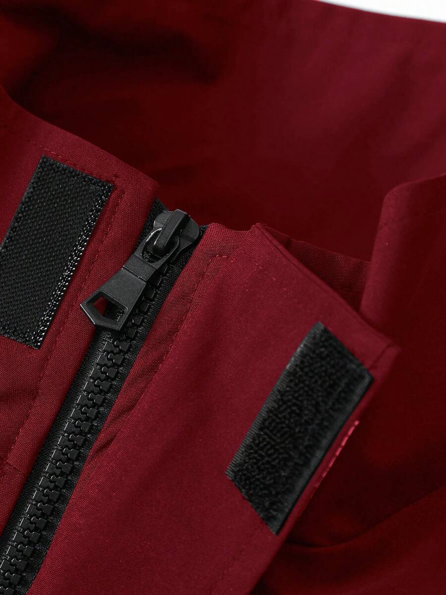 STYNVO Jaqueta Casual Versátil e Esportiva com Gola Alta para Homens, Estampa Gráfica Grande, Estilo de Casal Jovem, Bolsos Grandes, Jaqueta de Outono/Inverno