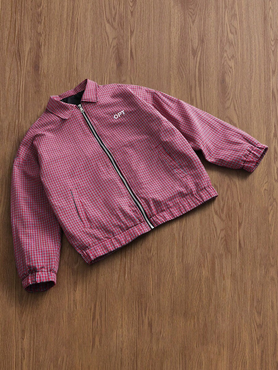 STYNVO Jaqueta de Manga Longa Minimalista Estampada Masculina