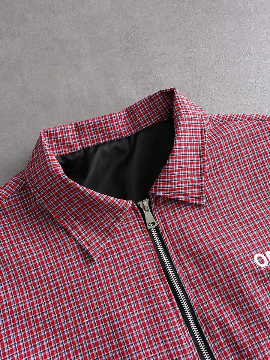 STYNVO Jaqueta de Manga Longa Minimalista Estampada Masculina