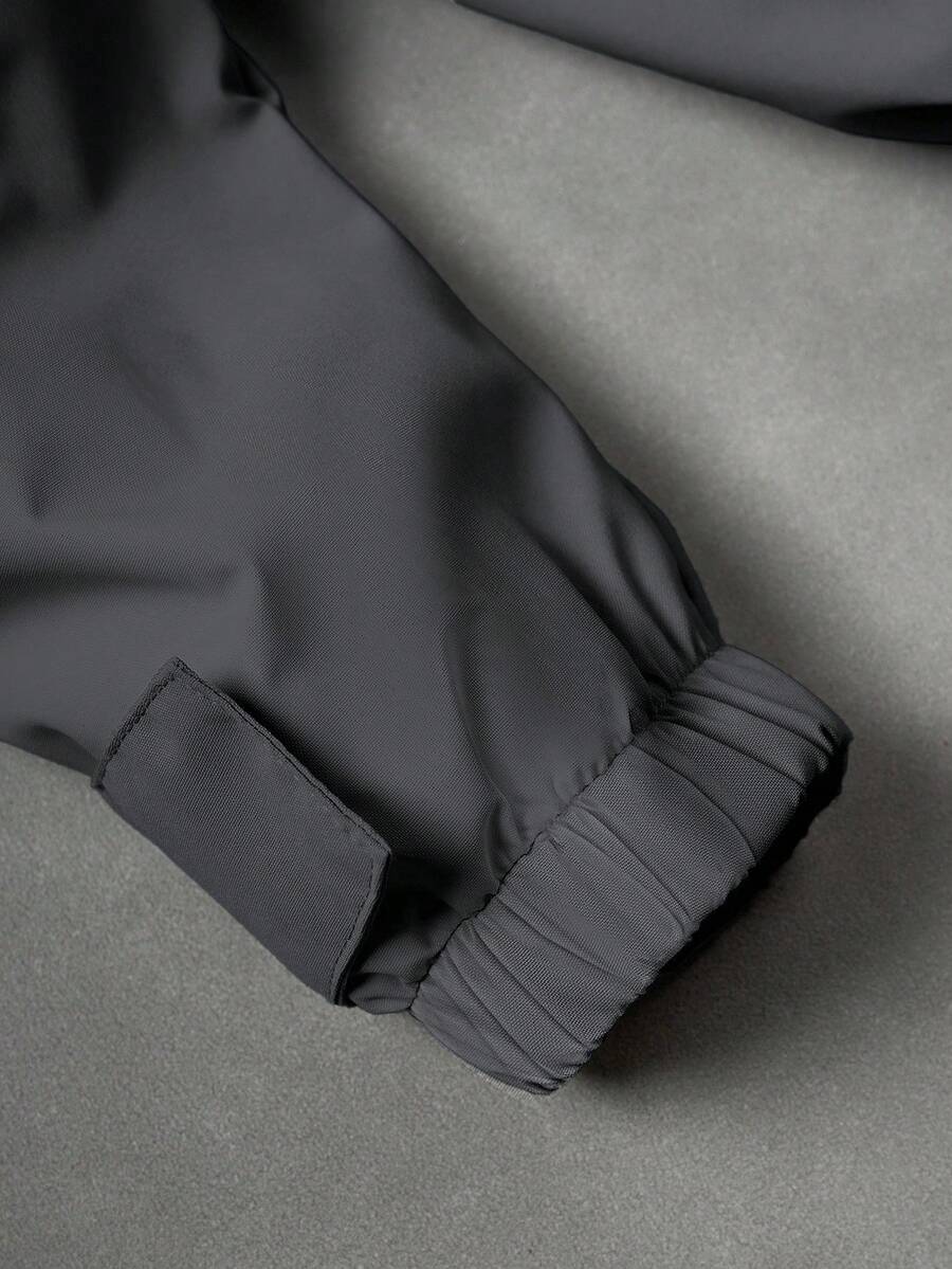 STYNVO Jaqueta casual masculina com capuz e zíper, de manga longa, em cores contrastantes e corte folgado
