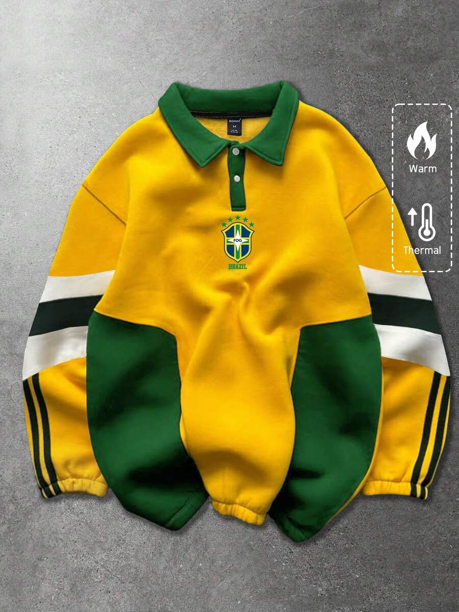 Moletom Polo Brasil ROMWE