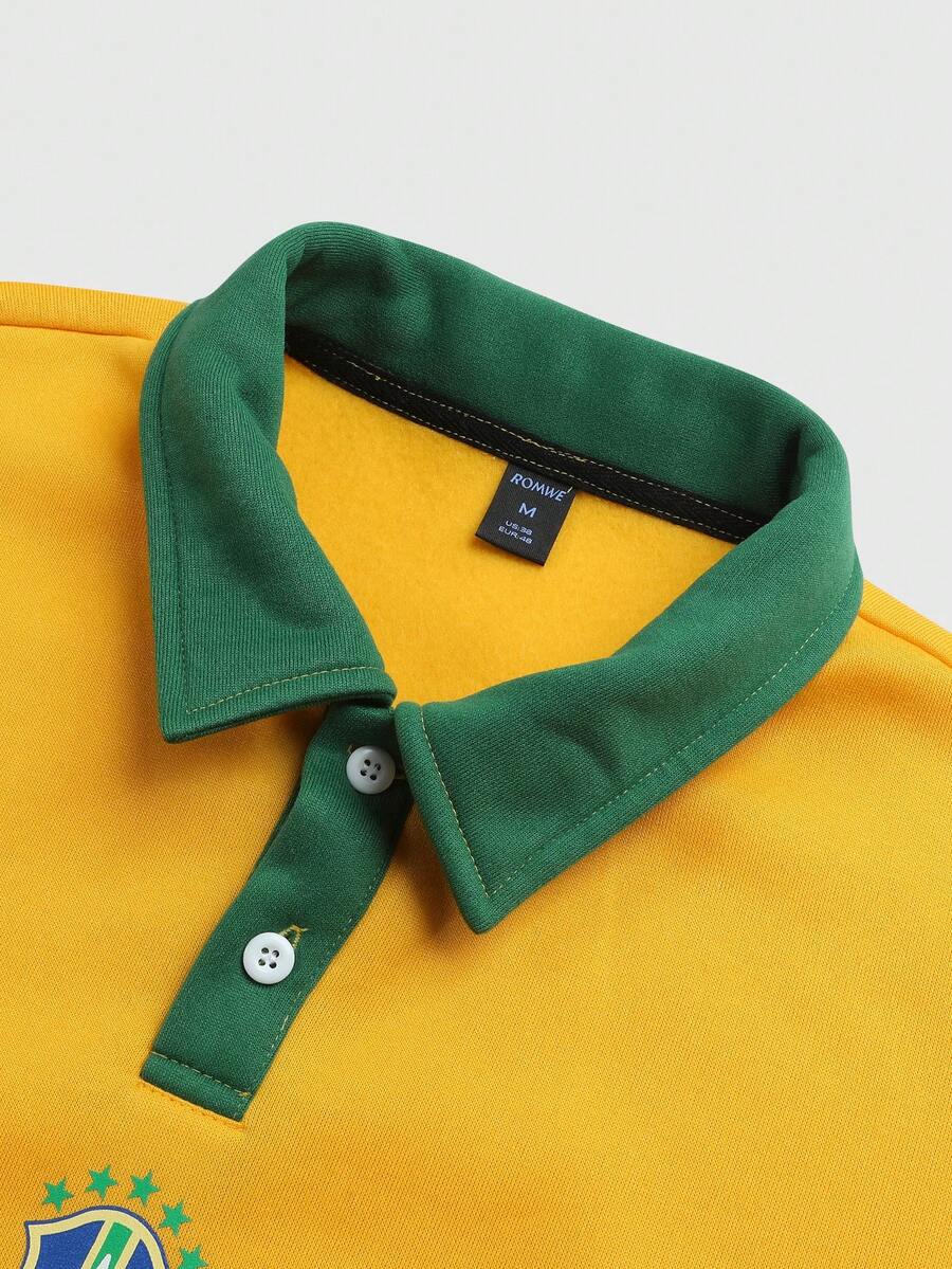 Moletom Polo Brasil ROMWE