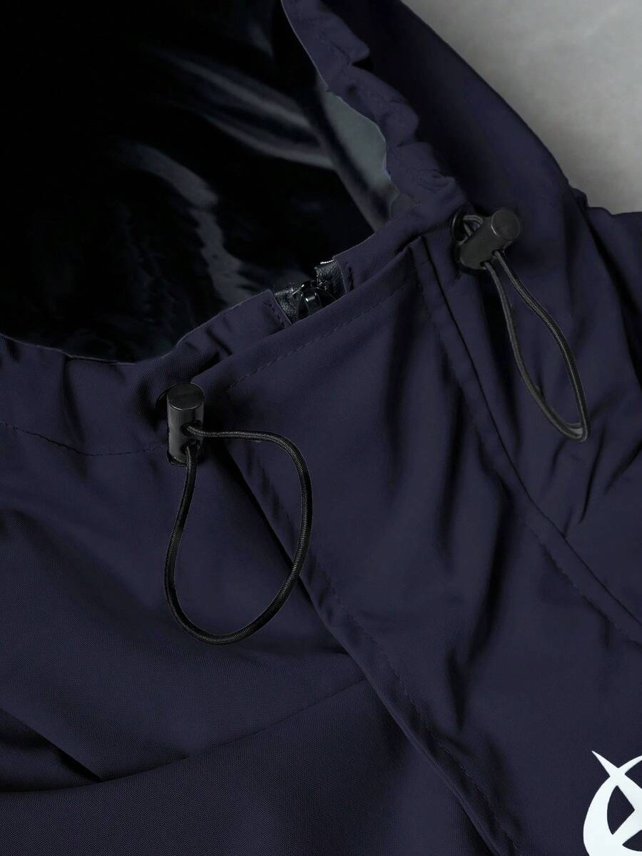 STYNVO Jaqueta casual masculina com capuz e zíper, de manga longa, em cores contrastantes e corte folgado
