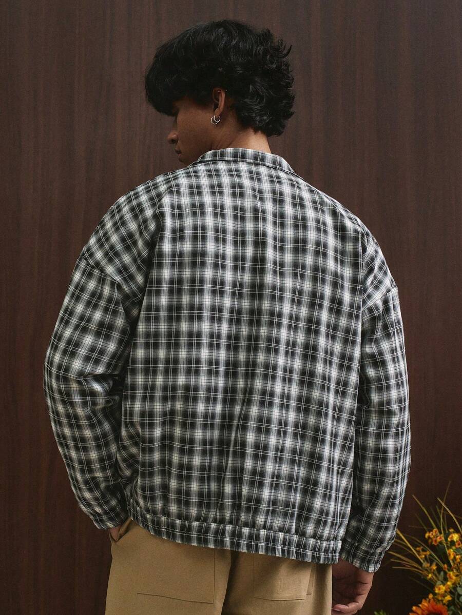 STYNVO Jaqueta de Manga Longa Minimalista Estampada Masculina