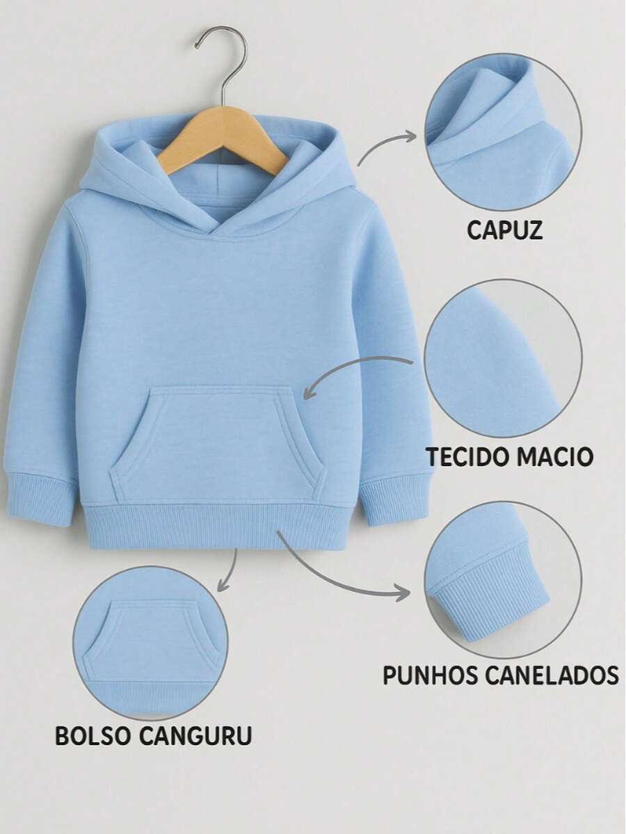 Moletom Canguru Estampa Brasil Escudo