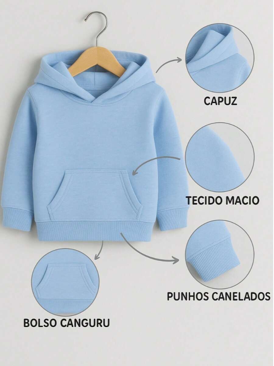 Moletom Canguru Estampa Brasil Escudo