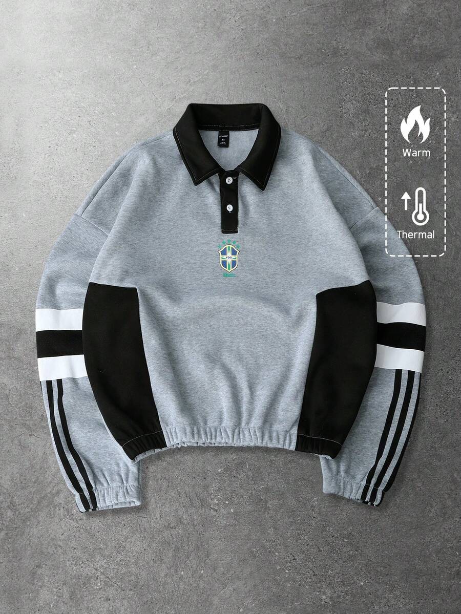 Moletom Polo Brasil ROMWE