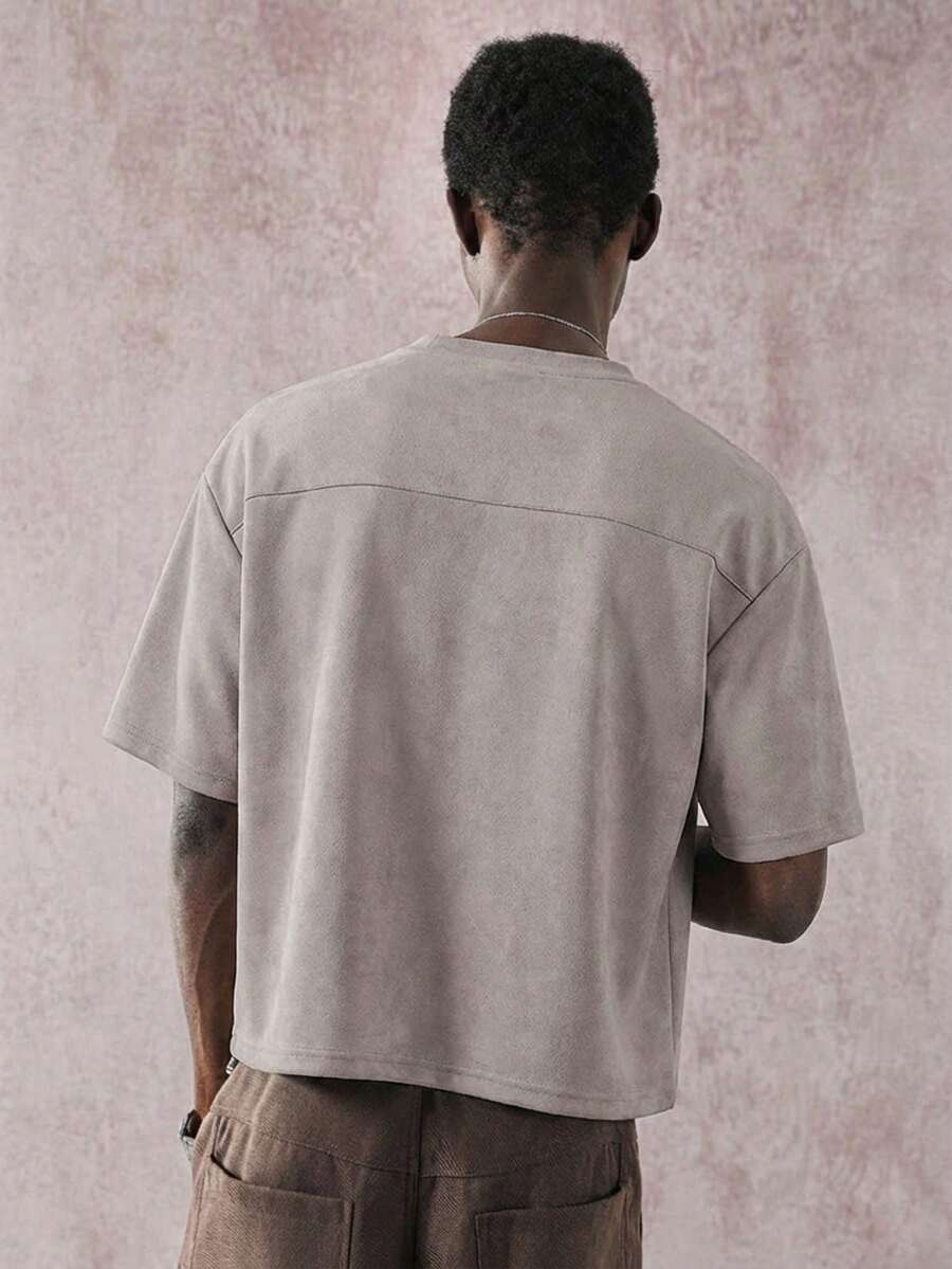 STYNVO Camiseta Casual Masculina de Manga Curta com Estampa de Letra e Cor Sólida, Verão