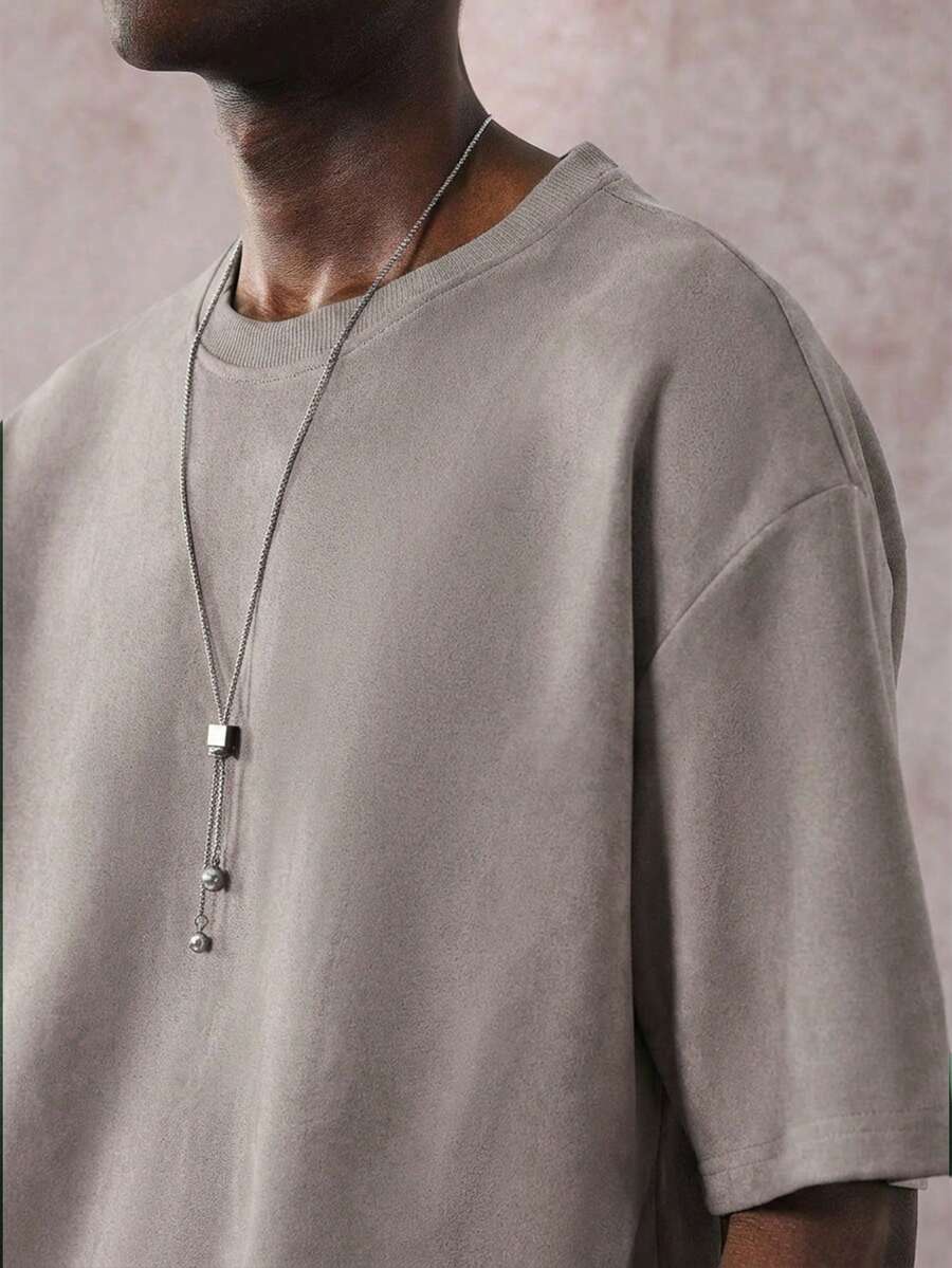 STYNVO Camiseta Casual Masculina de Manga Curta com Estampa de Letra e Cor Sólida, Verão