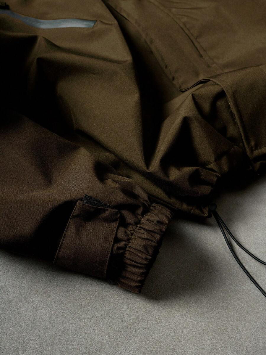 STYNVO Jaqueta casual masculina com capuz e zíper, de manga longa, em cores contrastantes e corte folgado