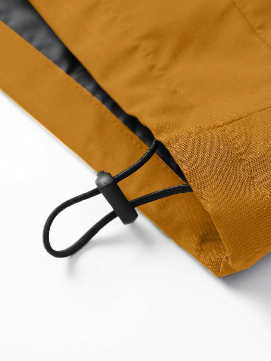 STYNVO Jaqueta Casual Versátil e Esportiva com Gola Alta para Homens, Estampa Gráfica Grande, Estilo de Casal Jovem, Bolsos Grandes, Jaqueta de Outono/Inverno
