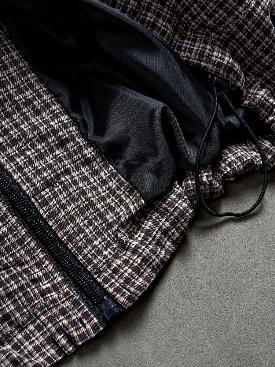 STYNVO Jaqueta casual masculina com capuz e zíper, de manga longa, em cores contrastantes e corte folgado