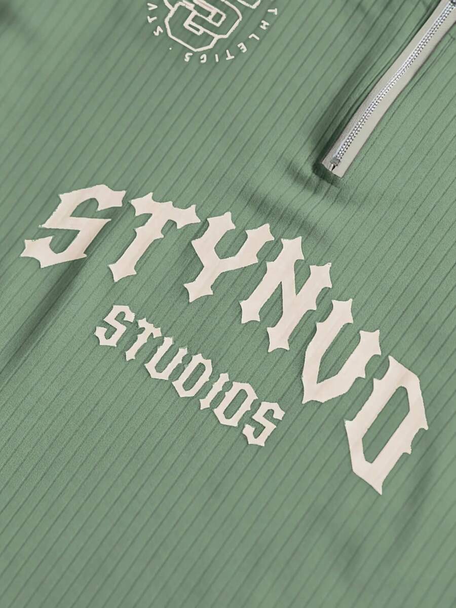 STYNVO Camisa Polo Casual Masculina com Estampa de Letra em Bloco de Cores, Verão