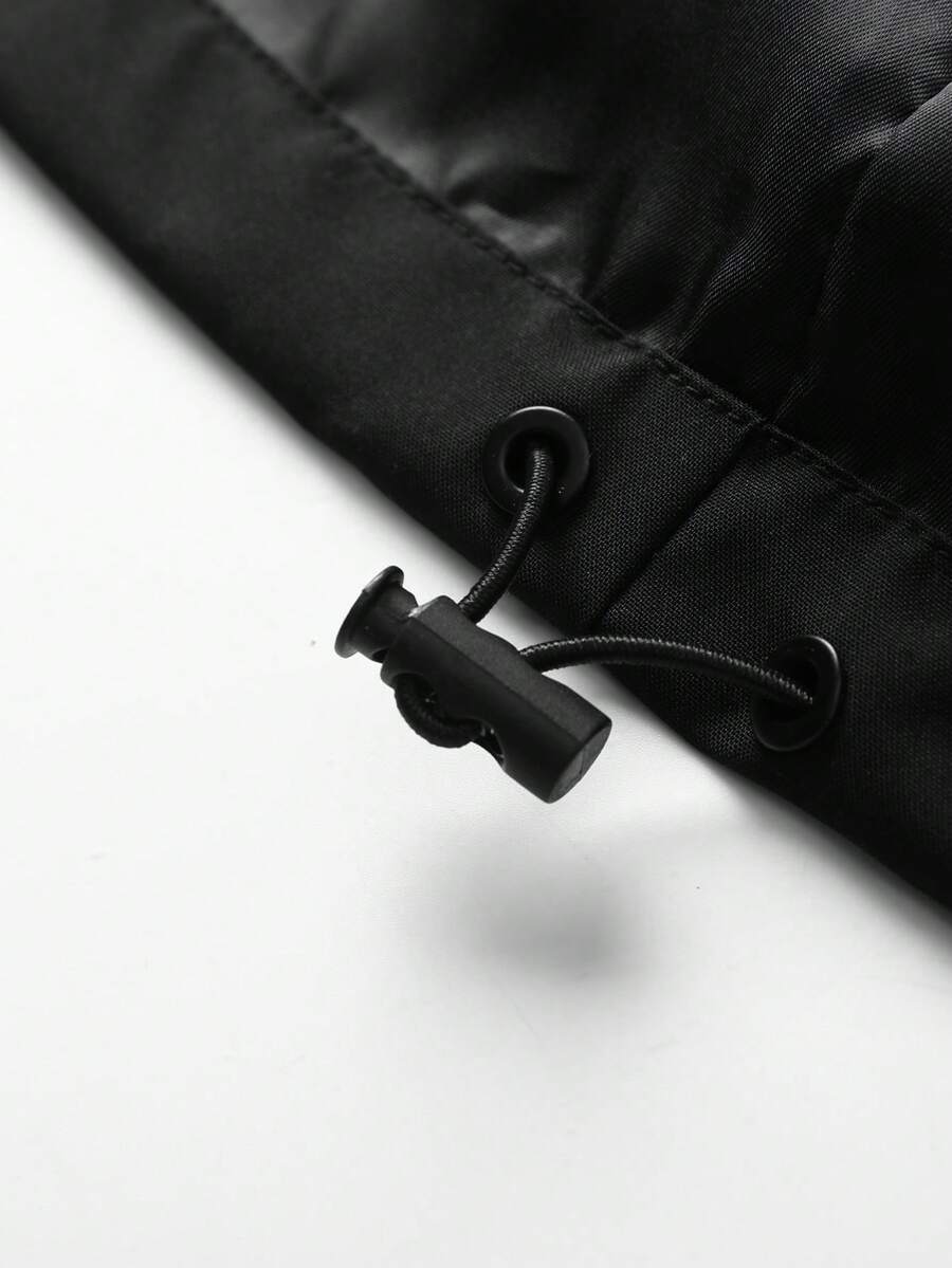 STYNVO Jaqueta Casual Versátil e Esportiva com Gola Alta para Homens, Estampa Gráfica Grande, Estilo de Casal Jovem, Bolsos Grandes, Jaqueta de Outono/Inverno